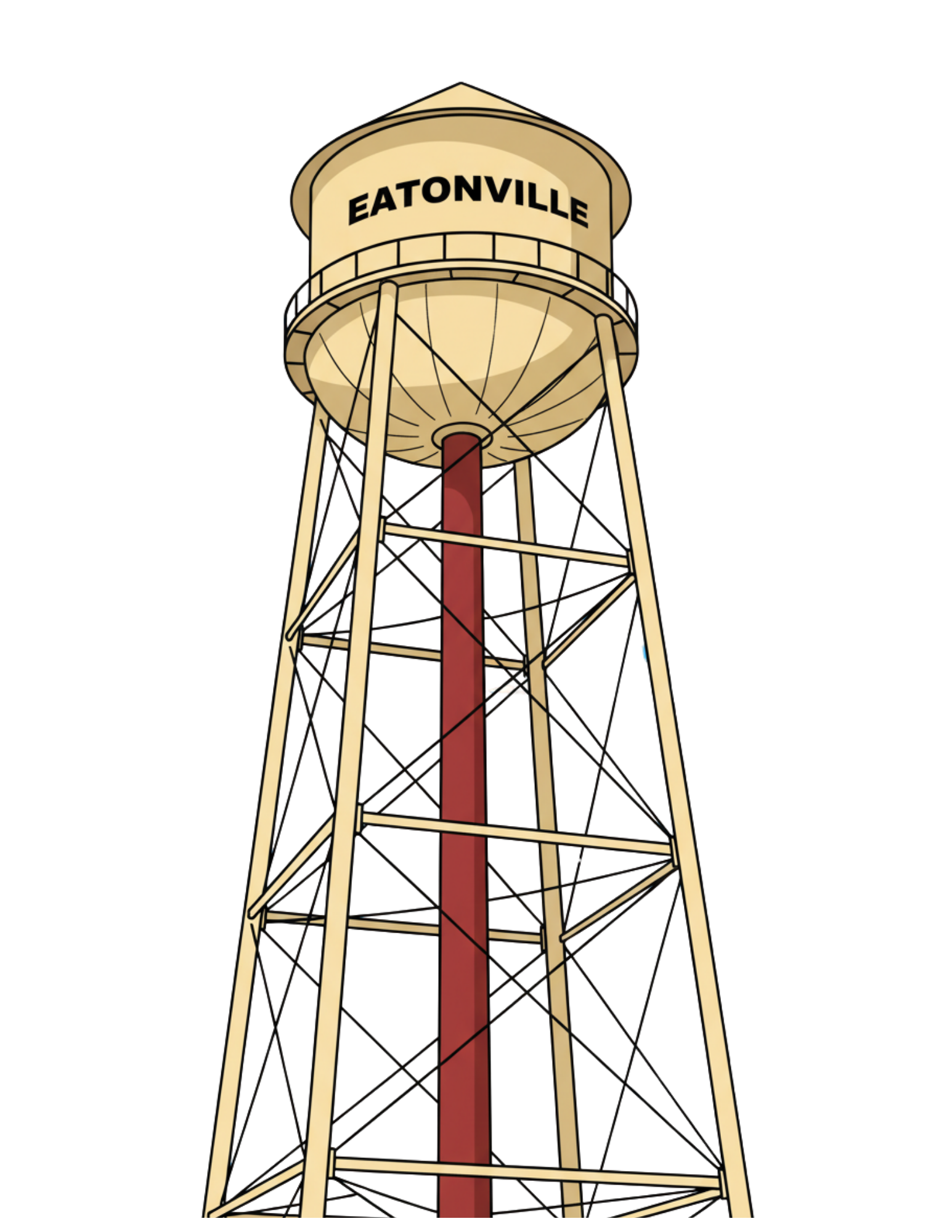 Eatonville water tower illustration