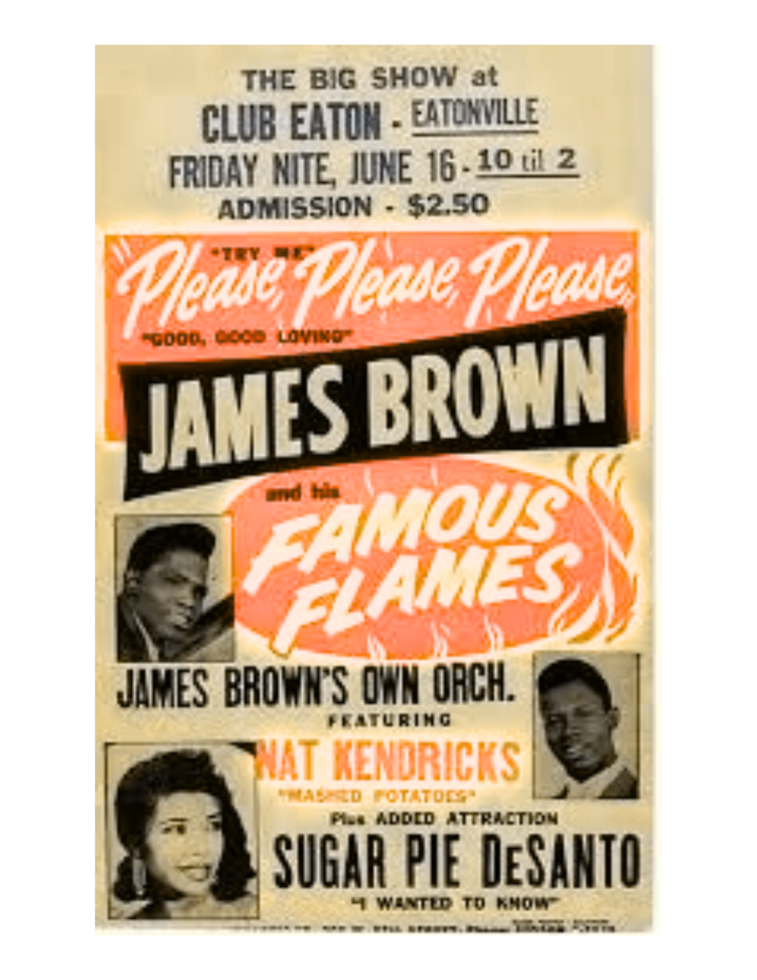 James Brown at Club Eaton, Eatonville poster